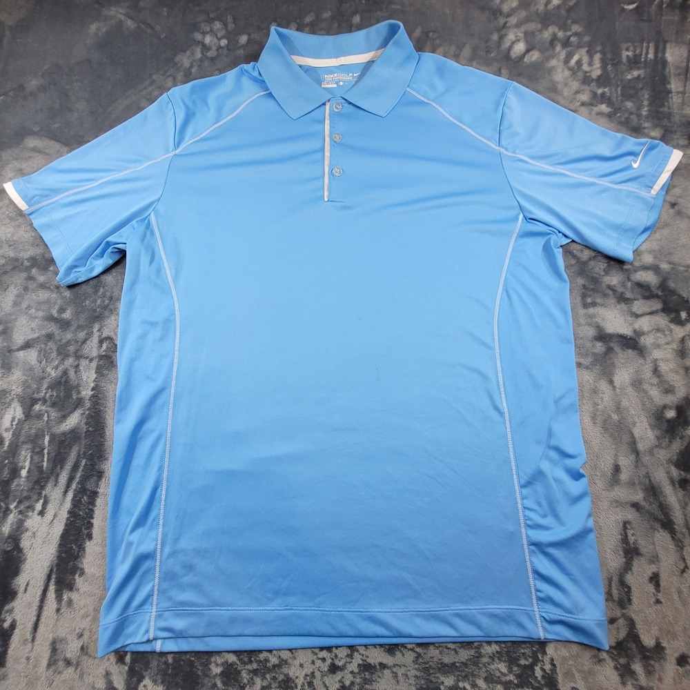 Nike Golf Tour Performance Dri-Fit Polo Shirt Mens XL Blue 509169-412
